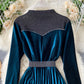 Elegant velvet long sleeve dress  1001