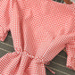 Retro v neck plaid dress women's dress  1202