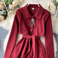 Cute A line long sleeve dress  1002