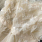 Robe d'été en tulle à paillettes champagne 1120