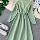 Cute A line long sleeve dress autumn clothing  1069