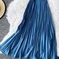 Cute A line round neck sleeveless midi dress  1029