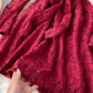 A line v neck lace short dress  1032