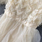Robe d'été en tulle à paillettes champagne 1120