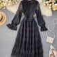 Cute long sleeve lace dress fashion girl dress  1060