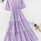 Women's dress A line v neck lace dress  1136