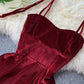 Robe courte en velours pour femme, jolie robe trapèze 1098