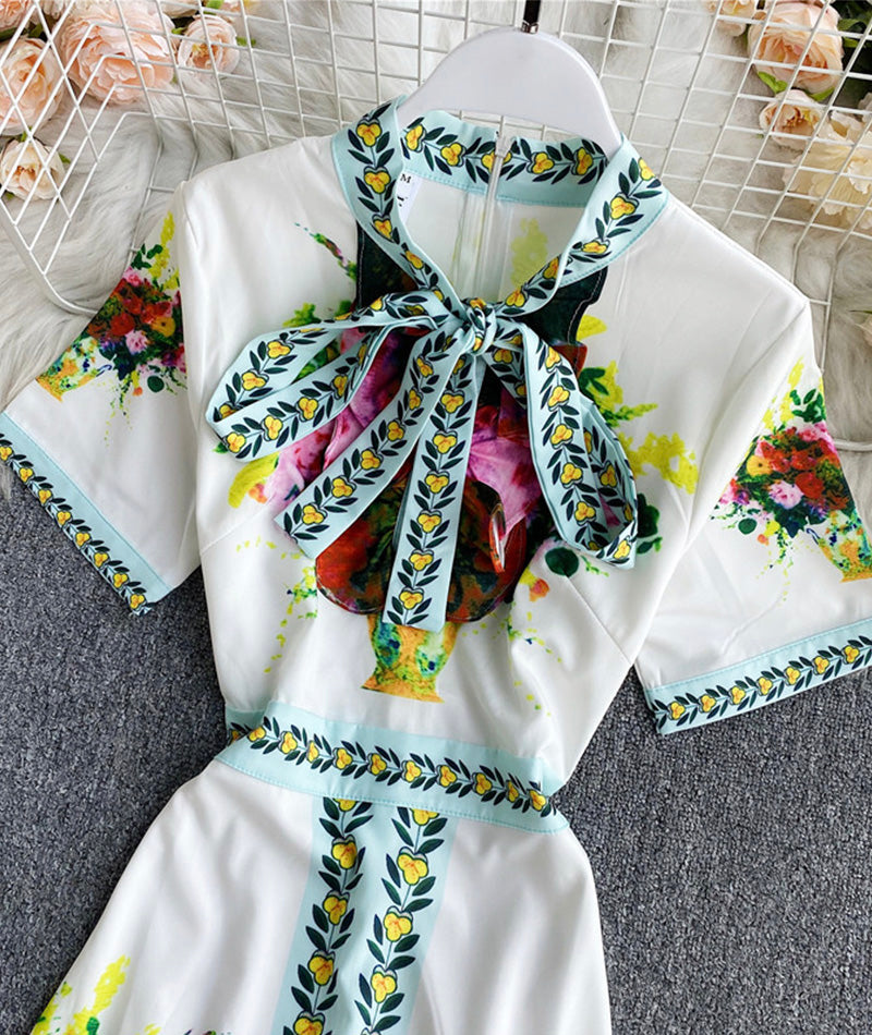 A line printed dress  1003