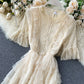 Cute tulle lace A line dress fashion girl dress  1061