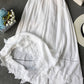 White lace applique backless dress fashion girl dress  1166