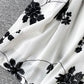 A line flowers short dress summer dress  1163