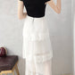 Black and white lace dress fashion girl dress  1103