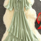 Cute A line dress short sleeve dress summer dress  1126