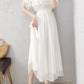 White chiffon summer dress fashion girl dress  1111