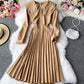 Cute lapel long sleeve dress fashion girl dress  1056