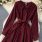 Cute A line long sleeve dress trench dress  1023