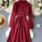 Cute A line long sleeve dress  1002