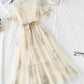 A line tulle dress with sequins fashion girl summer dress  1150
