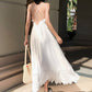 White lace applique backless dress fashion girl dress  1166