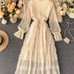 Cute long sleeve lace dress fashion girl dress  1060