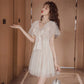 Cute v neck tulle short dress fashion dress  1080