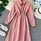 Cute A line long sleeve dress autumn clothing  1069