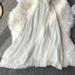 Black A line soft chiffon dress  1062