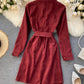 Einzigartig gestaltetes unregelmäßiges Kleid Damen Herbstkleid 1012