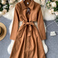 Cute A line long sleeve dress  1002
