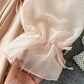 Cute A line short dress long sleeve waist dress  1034