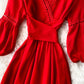 Rot A-Linie Chiffonkleid Mode Mädchenkleid 1000
