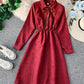 Cute A line long sleeve dress autumn clothing  1069