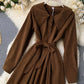 Cute A line long sleeve dress trench dress  1023