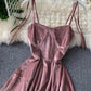 Robe courte en velours pour femme, jolie robe trapèze 1098