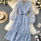 Cute A line letter dress long sleeve dress two pieces sets  1038