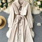 Cute A line long sleeve dress  1002