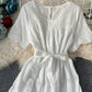 Lovely cutout short sleeve dress  1043