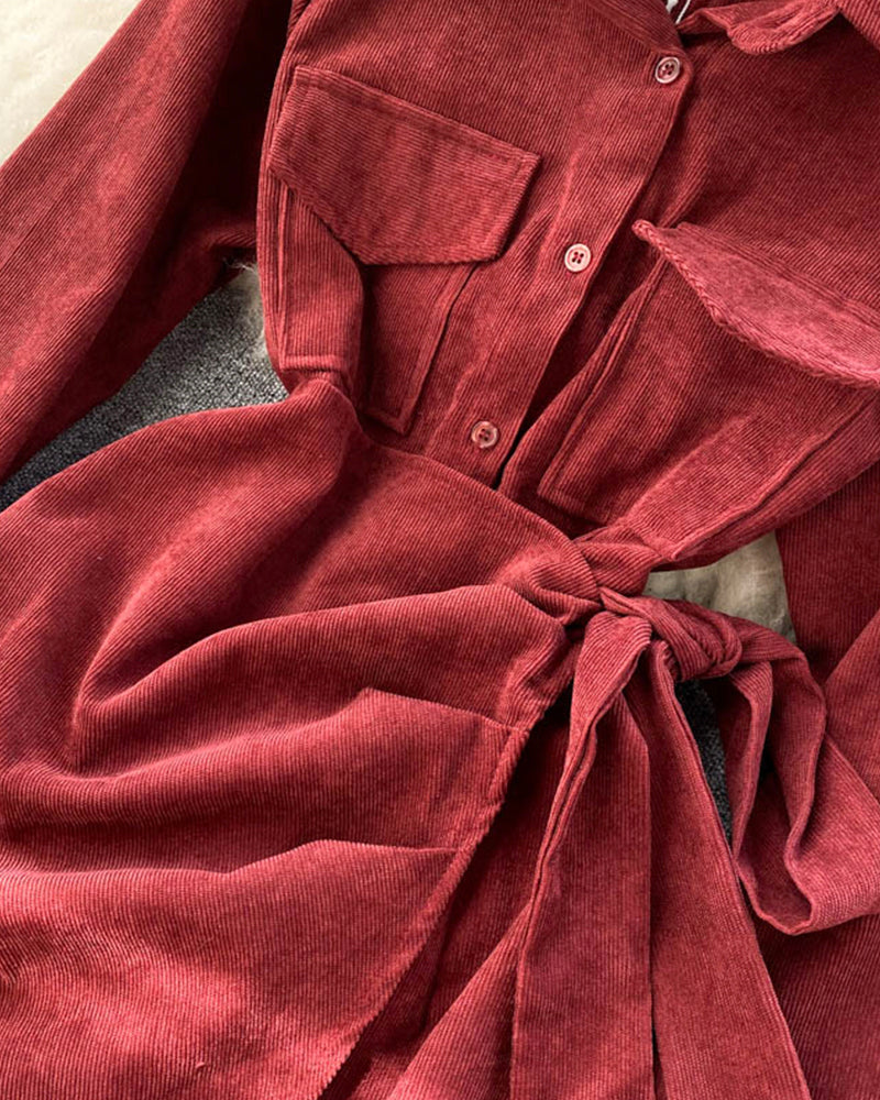 Einzigartig gestaltetes unregelmäßiges Kleid Damen Herbstkleid 1012