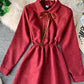 Cute A line long sleeve dress autumn clothing  1069