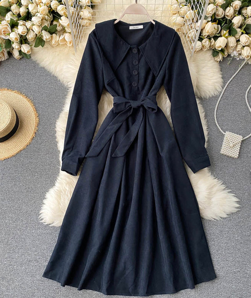 Cute A line long sleeve dress trench dress  1023
