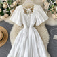 Simple A line short dress fashion girl dress  1036