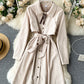 Cute A line long sleeve dress  1002