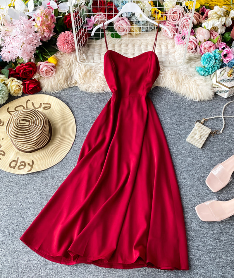Robe mignonne en mousseline de soie à dos nu pour fille 987