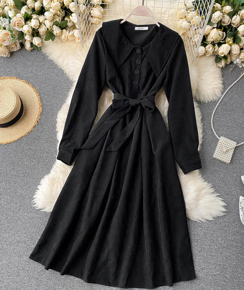 Cute A line long sleeve dress trench dress  1023