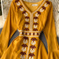 Stylish A line embroidery dress v neck chiffon dress  1016