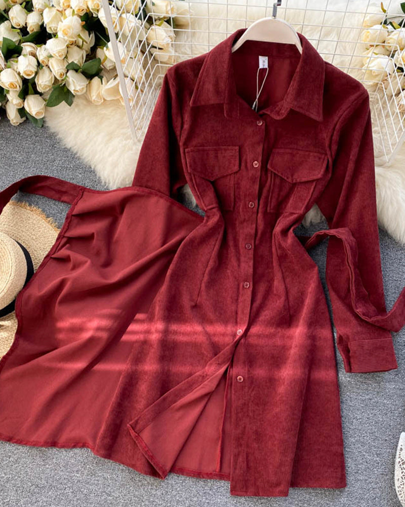 Einzigartig gestaltetes unregelmäßiges Kleid Damen Herbstkleid 1012