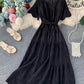 Lovely cutout short sleeve dress  1043
