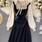 Sweet long sleeve sweater sweater dress  975