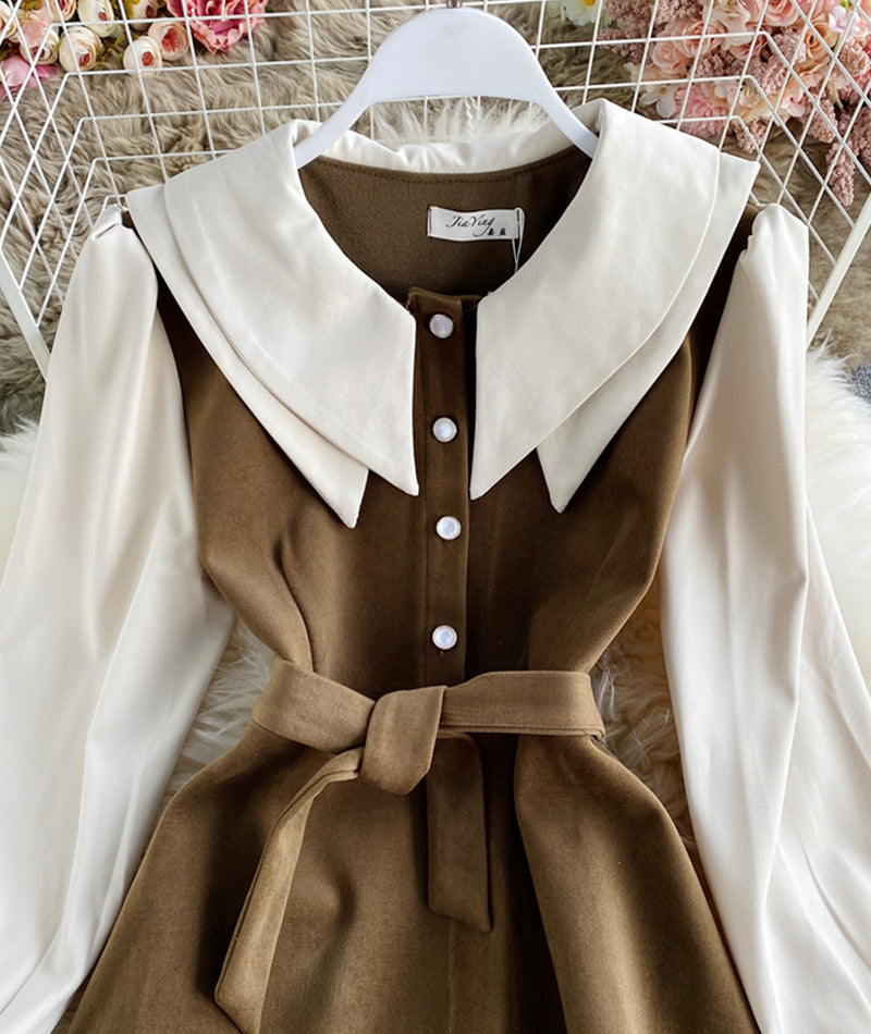 Süßes langärmliges Kleid Mode Mädchenkleid 980