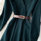 Elegantes Cord-Langarmkleid A-Linien-Kleid 982 